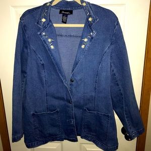 Gently used Denim&Co brand Jean jacket Size 1X